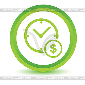 Time is money volumetric icon - vector clipart