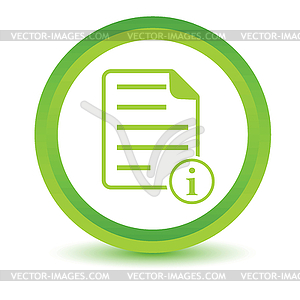 Information document volumetric icon - royalty-free vector image