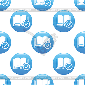 Selected book sign pattern - vector image