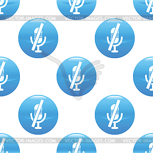 Muted microphone sign pattern - vector clipart