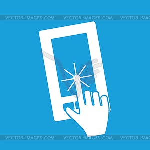 Touching screen icon - vector image