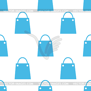 Flat shopping bag pattern - royalty-free vector clipart