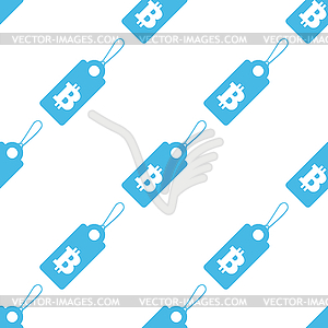 Flat bitcoin price pattern - vector clipart