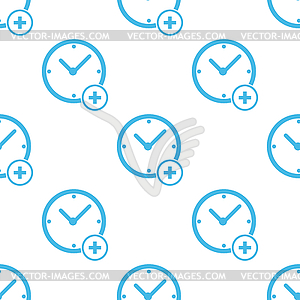 Flat add time pattern - vector clipart / vector image