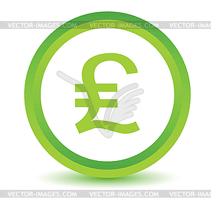 Pound sterling volumetric icon - vector image