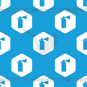 Fire extinguisher hexagon pattern - vector clipart