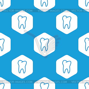 Tooth hexagon pattern - vector clipart