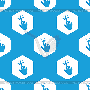 Hand cursor hexagon pattern - vector clip art
