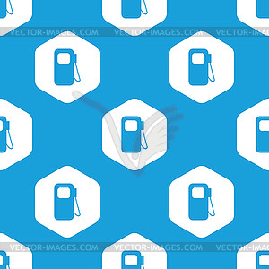 Gas station hexagon pattern - vector clip art