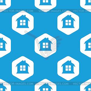 House hexagon pattern - vector clipart