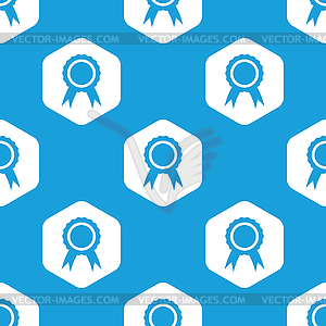 Certificate seal hexagon pattern - vector clip art