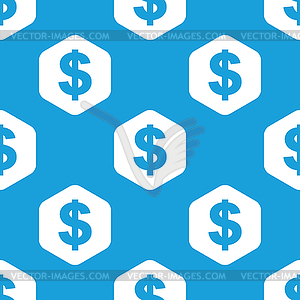 Dollar hexagon pattern - vector clip art