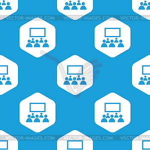 Audience hexagon pattern - stock vector clipart