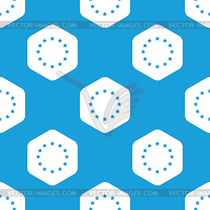 EU emblem hexagon pattern - vector clip art