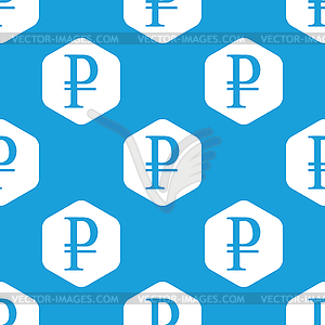 Ruble hexagon pattern - vector clipart