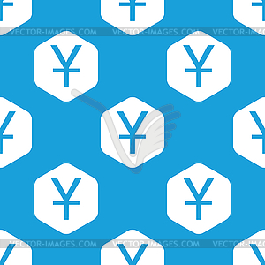 Yen hexagon pattern - vector image