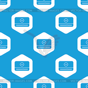 Mediaplayer hexagon pattern - vector EPS clipart