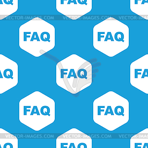 FAQ hexagon pattern - vector image