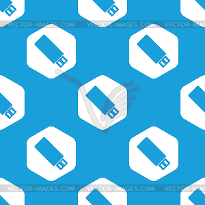 USB stick hexagon pattern - vector clip art