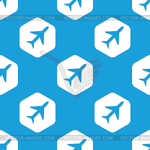 Plane hexagon pattern - vector image