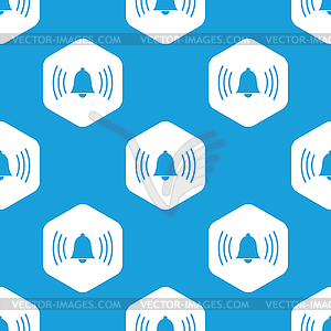 Alarm hexagon pattern - vector clip art