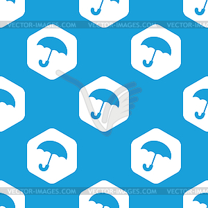 Umbrella hexagon pattern - vector image