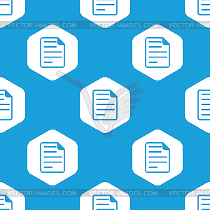 Document hexagon pattern - vector image