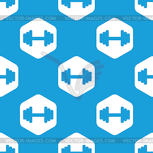 Barbell hexagon pattern - vector EPS clipart