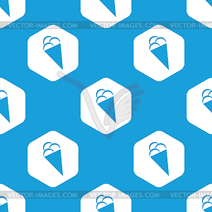 Ice cream hexagon pattern - vector image