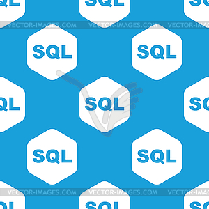 SQL hexagon pattern - vector image