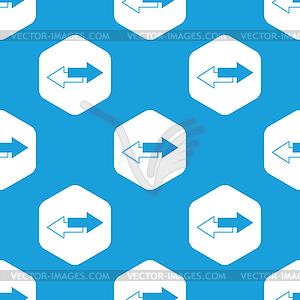 Opposite arrows hexagon pattern - vector EPS clipart