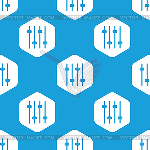 Console faders hexagon pattern - vector image