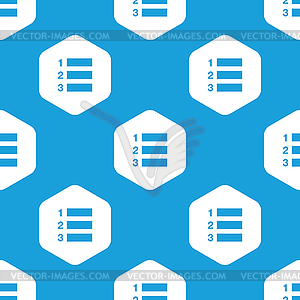 Numbered list hexagon pattern - vector image