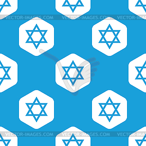 Star of David hexagon pattern - vector clipart