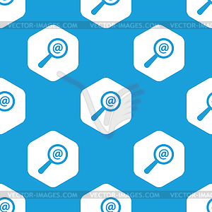 Mail search hexagon pattern - vector image