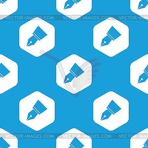 Ink pen nib hexagon pattern - vector image
