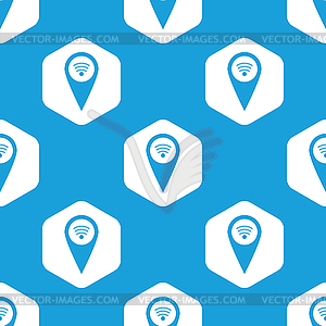 Wi-Fi pointer hexagon pattern - vector image