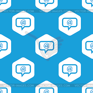 Mail message hexagon pattern - vector image