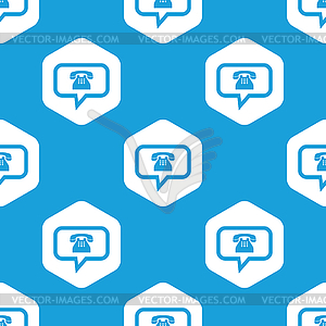 Phone message hexagon pattern - vector clipart