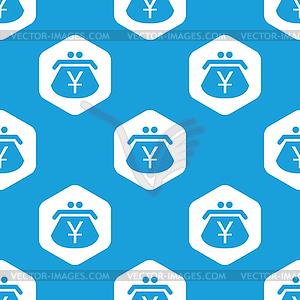 Yen purse hexagon pattern - vector clipart