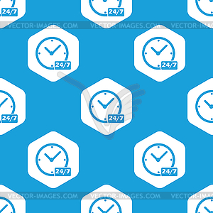 Overnight daily hexagon pattern - vector clip art