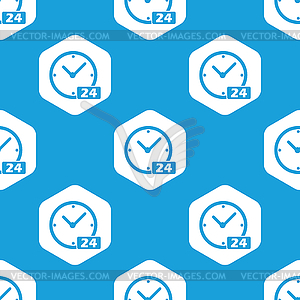 24 hours hexagon pattern - vector image