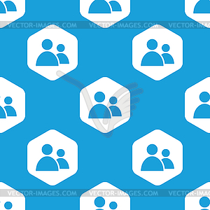 Contacts hexagon pattern - vector image