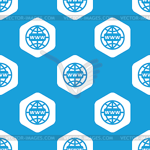 Global network hexagon pattern - stock vector clipart