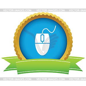 Mouse controller round icon - vector clip art