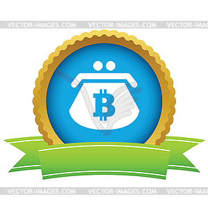 Bitcoin purse round icon - vector EPS clipart