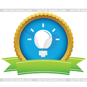 Lightbulb round icon - vector clip art