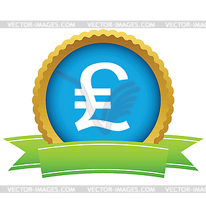 Pound sterling round icon - vector EPS clipart