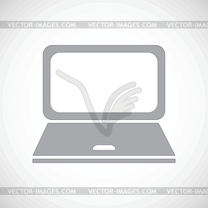 Laptop icon - stock vector clipart