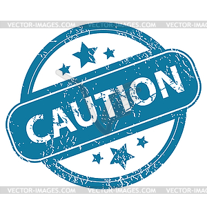 CAUTION round stamp - vector image